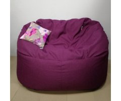 Бескаркасный диван рогожка фиолетовое Облочко KatyPuf 120см