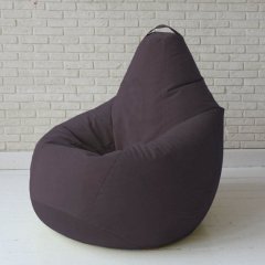 Бескаркасное кресло мешок Груша XXXL 90x130 Темно-Фиолетовый Премиум Велюр