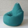 Бескаркасное кресло мешок Груша с внутренним чехлом XXXL 90x130 Бирюзовый Премиум Велюр