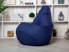 Темно-синее Бескаркасное Кресло мешок груша пуфик Oxford 600d