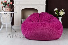 Бескаркасное Кресло мешок груша розового цвета XXL